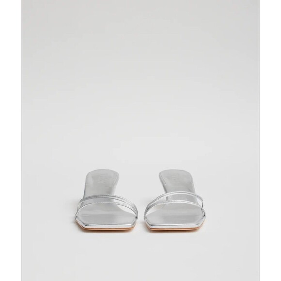 Tibi Jim Nappa Silver Sandal Size 40 US 9.5 - Picture 2 of 11